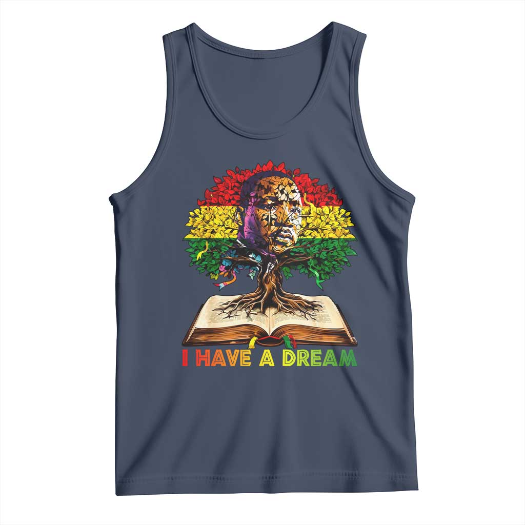 Martin Luther King Jr Tank Top Black History Month Melanin African TS14 Navy Print Your Wear