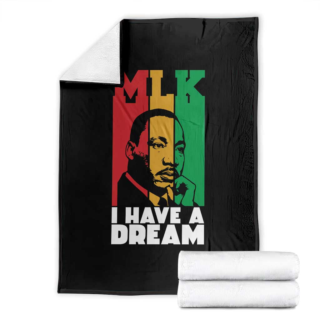 Martin Luther King Jr Throw Blanket I Have Dream MLK Quote TS14 Black Print Your Wear