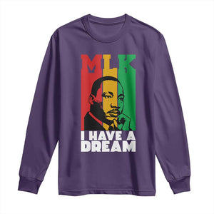 Martin Luther King Jr Long Sleeve Shirt I Have Dream MLK Quote TS14 Purple Print Your Wear