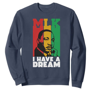 Martin Luther King Jr Sweatshirt I Have Dream MLK Quote TS14 Navy Print Your Wear