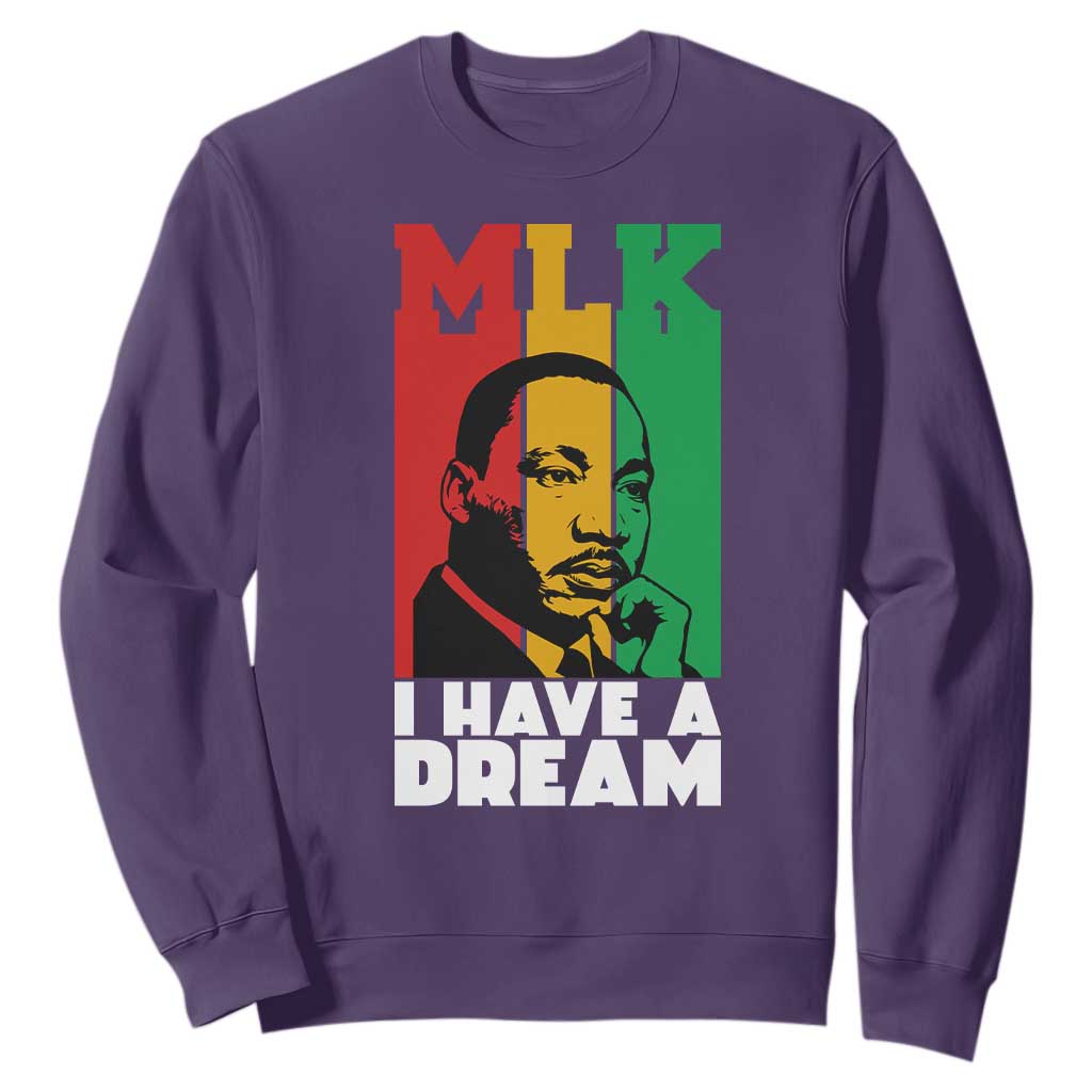 Martin Luther King Jr Sweatshirt I Have Dream MLK Quote TS14 Purple Print Your Wear