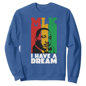 Martin Luther King Jr Sweatshirt I Have Dream MLK Quote TS14 Royal Blue Print Your Wear