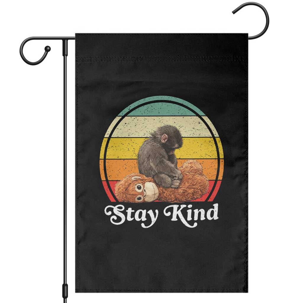 Punch Mokey Garden Flag Viral Trend Baby Monkey Stay Kind TS14 Black Print Your Wear
