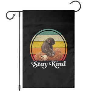 Punch Mokey Garden Flag Viral Trend Baby Monkey Stay Kind TS14 Black Print Your Wear