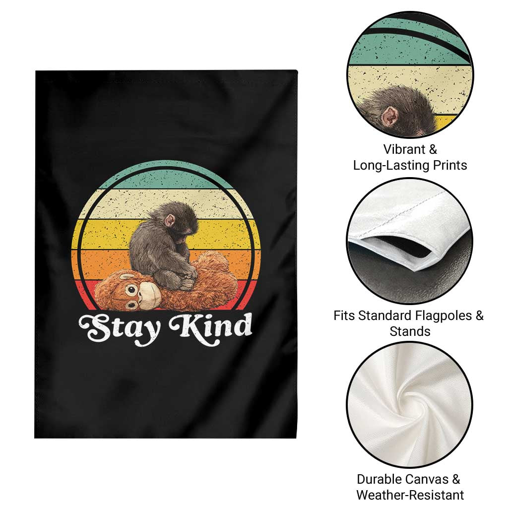 Punch Mokey Garden Flag Viral Trend Baby Monkey Stay Kind TS14 Print Your Wear