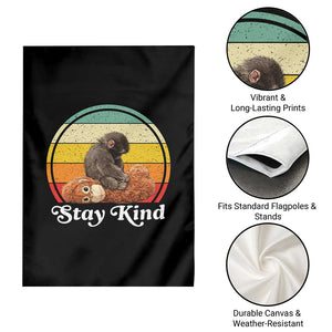 Punch Mokey Garden Flag Viral Trend Baby Monkey Stay Kind TS14 Print Your Wear