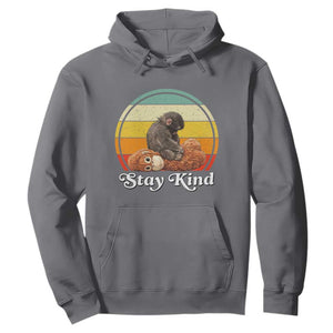 Punch Mokey Hoodie Viral Trend Baby Monkey Stay Kind TS14 Charcoal Print Your Wear
