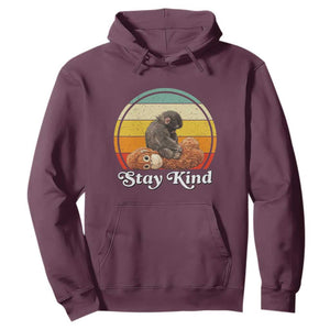 Punch Mokey Hoodie Viral Trend Baby Monkey Stay Kind TS14 Maroon Print Your Wear