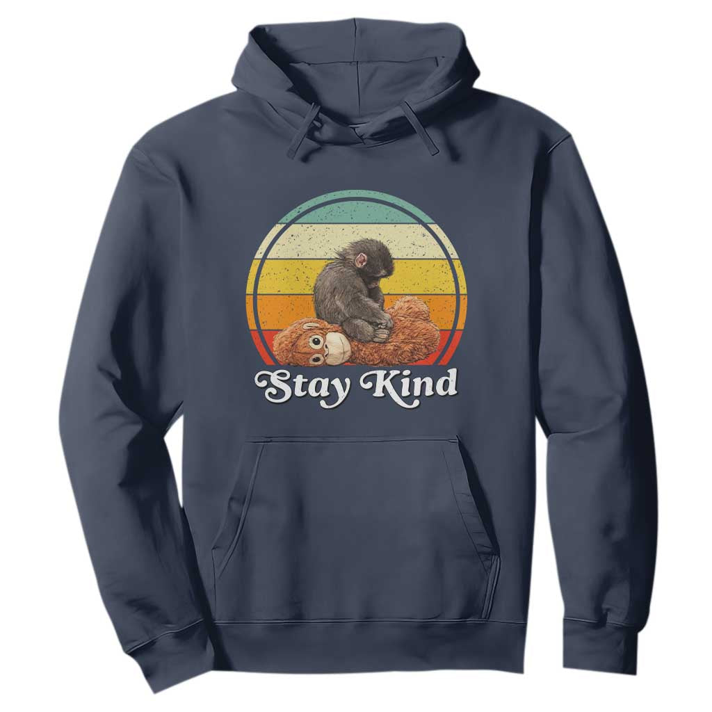 Punch Mokey Hoodie Viral Trend Baby Monkey Stay Kind TS14 Navy Print Your Wear