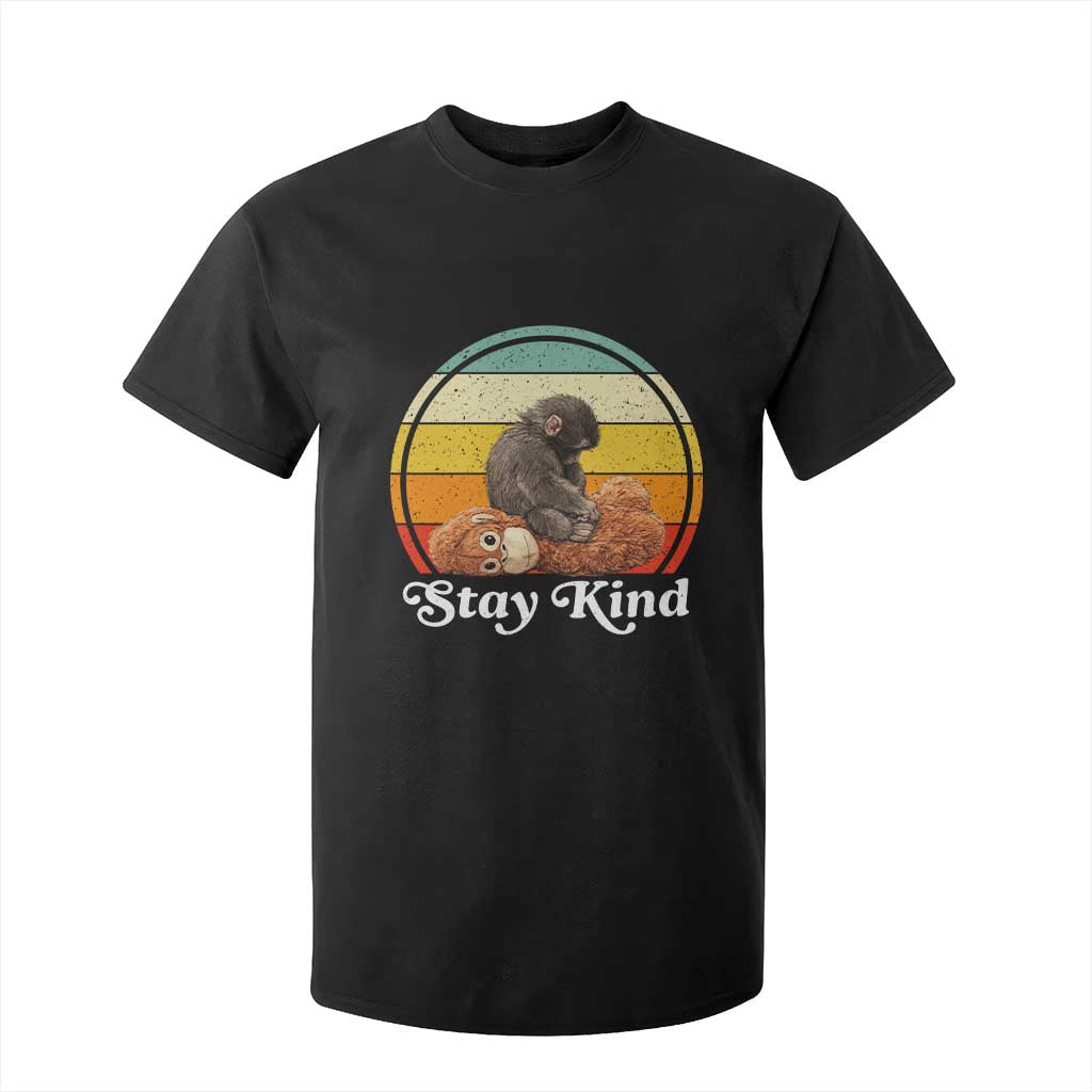 Punch Mokey T Shirt For Kid Viral Trend Baby Monkey Stay Kind TS14 Black Print Your Wear