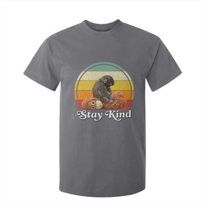 Punch Mokey T Shirt For Kid Viral Trend Baby Monkey Stay Kind TS14 Charcoal Print Your Wear