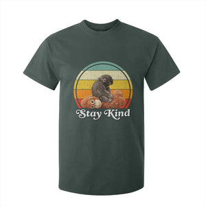 Punch Mokey T Shirt For Kid Viral Trend Baby Monkey Stay Kind TS14 Dark Forest Green Print Your Wear