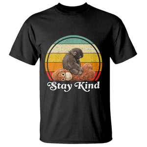 Punch Mokey T Shirt Viral Trend Baby Monkey Stay Kind TS14 Black Print Your Wear