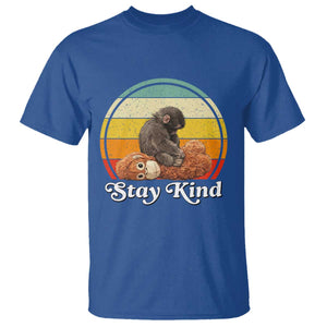 Punch Mokey T Shirt Viral Trend Baby Monkey Stay Kind TS14 Royal Blue Print Your Wear