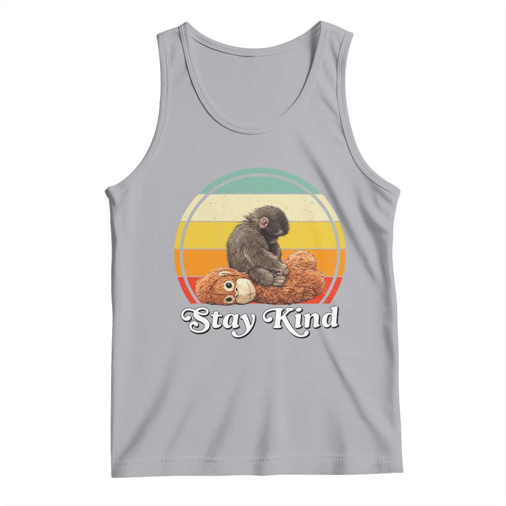Punch Mokey Tank Top Viral Trend Baby Monkey Stay Kind TS14 Athletic Heather Print Your Wear