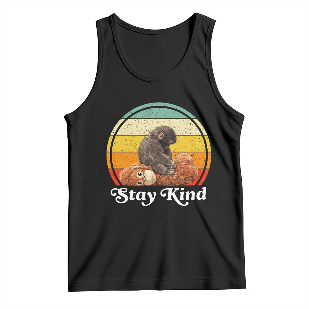 Punch Mokey Tank Top Viral Trend Baby Monkey Stay Kind TS14 Black Print Your Wear