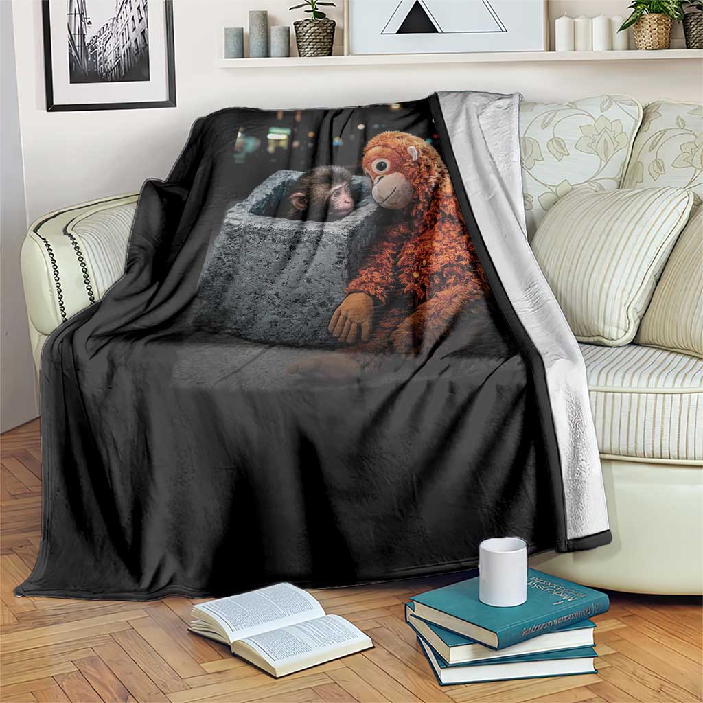 Punch Mokey Throw Blanket Viral Trend Baby Monkey Streets Meme TS14 Print Your Wear