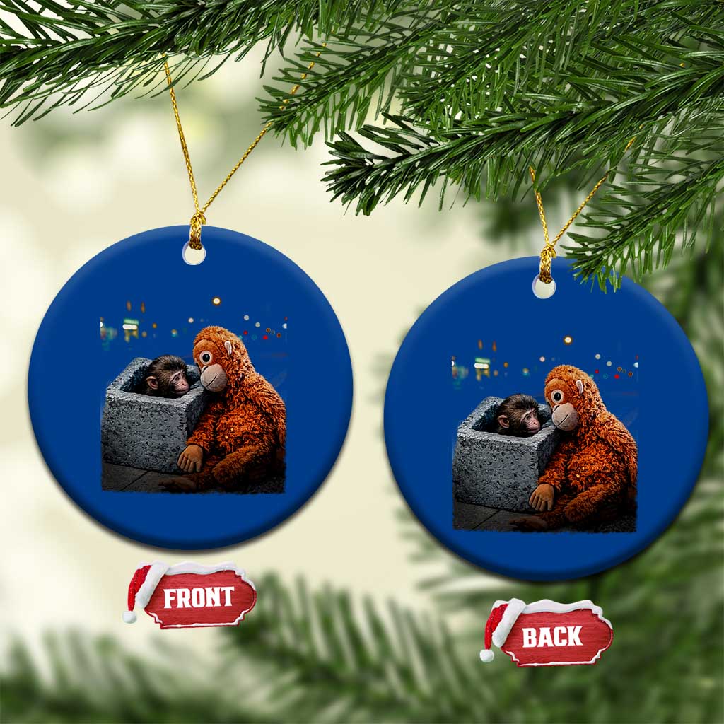Punch Mokey Ceramic Ornament Viral Trend Baby Monkey Streets Meme TS14 1pc Blue Print Your Wear