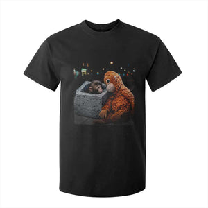 Punch Mokey T Shirt For Kid Viral Trend Baby Monkey Streets Meme TS14 Black Print Your Wear