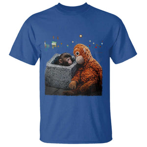 Punch Mokey T Shirt Viral Trend Baby Monkey Streets Meme TS14 Royal Blue Print Your Wear