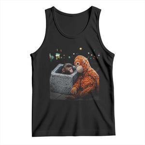 Punch Mokey Tank Top Viral Trend Baby Monkey Streets Meme TS14 Black Print Your Wear