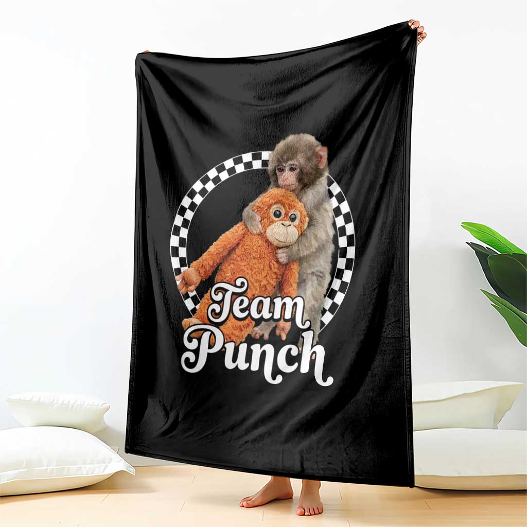 Punch Mokey Throw Blanket Baby Monkey And Plush Toy Viral Trend TS14 Print Your Wear