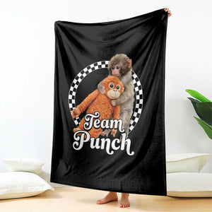Punch Mokey Throw Blanket Baby Monkey And Plush Toy Viral Trend TS14 Print Your Wear