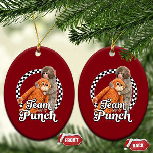 Punch Mokey Ceramic Ornament Baby Monkey And Plush Toy Viral Trend TS14 Print Your Wear