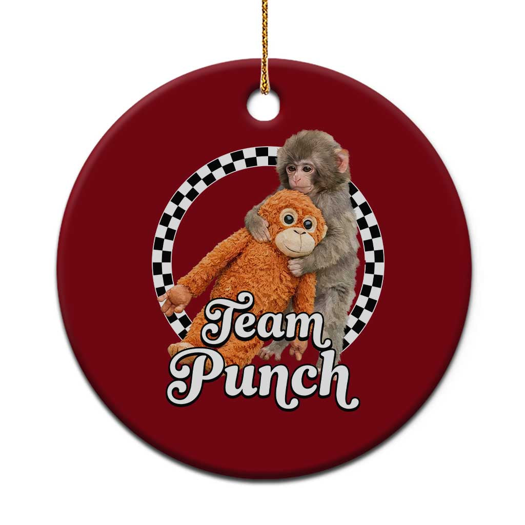 Punch Mokey Ceramic Ornament Baby Monkey And Plush Toy Viral Trend TS14 1pc Red Print Your Wear