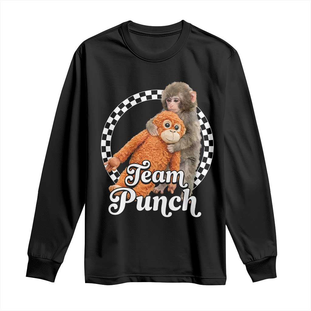 Punch Mokey Long Sleeve Shirt Baby Monkey And Plush Toy Viral Trend TS14 Black Print Your Wear