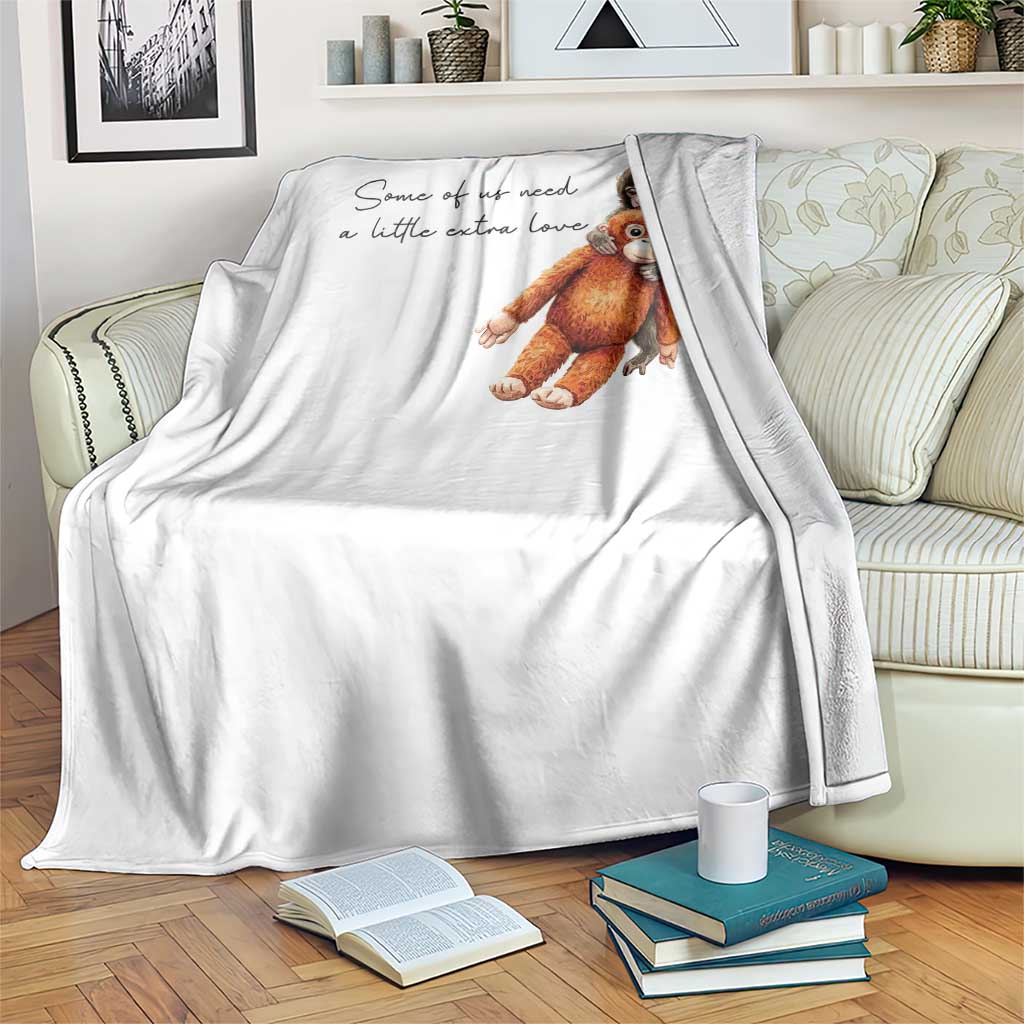 Punch Mokey Throw Blanket Some Of Us Need a Little Extra Love TS14 Print Your Wear