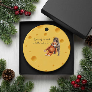 Punch Mokey Ceramic Ornament Some Of Us Need a Little Extra Love TS14 1pc Yellow Cheese Print Your Wear