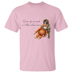 Punch Mokey T Shirt Some Of Us Need a Little Extra Love TS14 Light Pink Print Your Wear