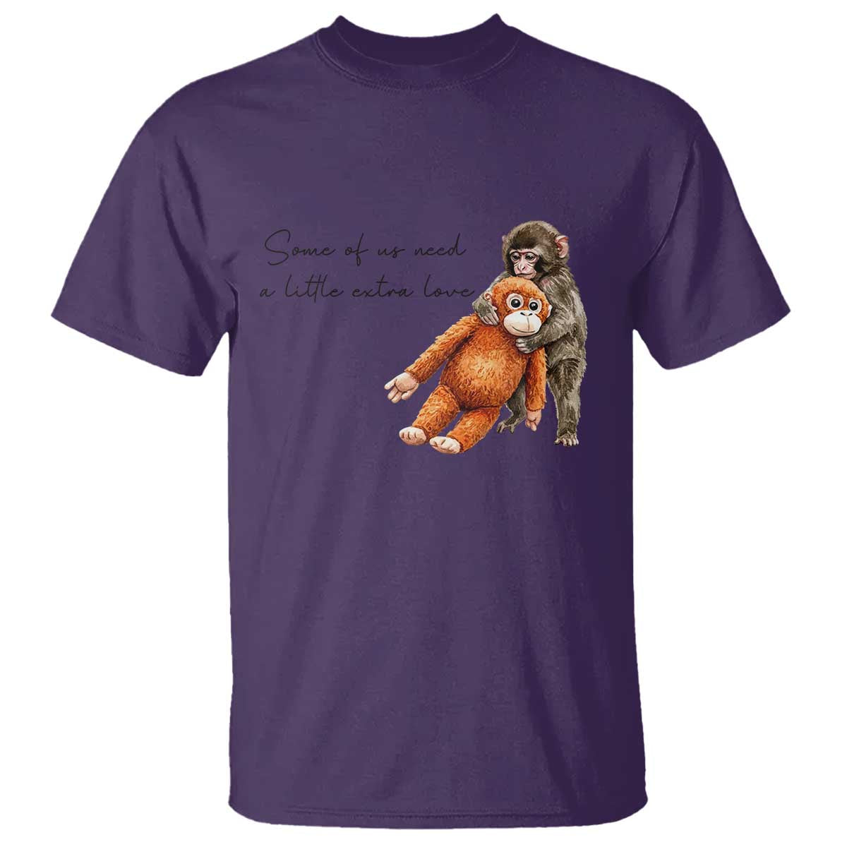 Punch Mokey T Shirt Some Of Us Need a Little Extra Love TS14 Purple Print Your Wear