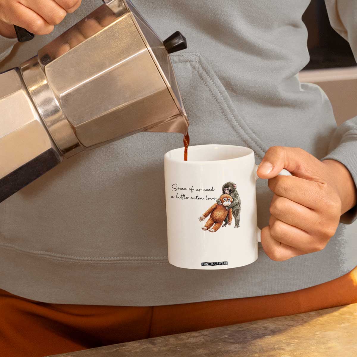 Punch Mokey Coffee Mug Some Of Us Need a Little Extra Love TS14 Print Your Wear