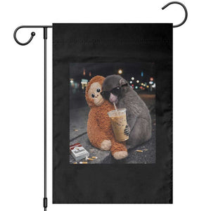 Punch Mokey Meme Garden Flag Funny Drinking Iced Coffee Sunglasses Street TS14 Black Print Your Wear