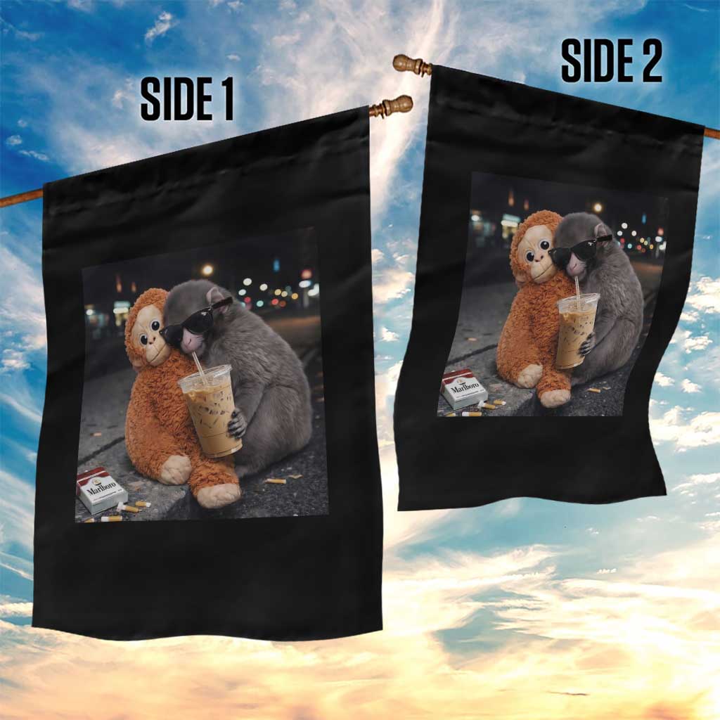 Punch Mokey Meme Garden Flag Funny Drinking Iced Coffee Sunglasses Street TS14 Print Your Wear