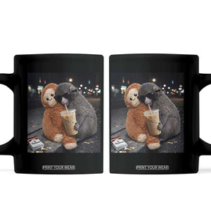 Punch Mokey Meme Coffee Mug Funny Drinking Iced Coffee Sunglasses Street TS14 Black Print Your Wear
