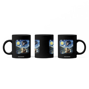 Punch Mokey Coffee Mug Viral Baby Monkey Starry Night Van Gogh TS14 Print Your Wear