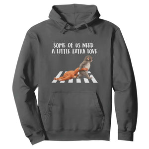 Punch Mokey Meme Hoodie Some Of Us Need a Little Extra Love TS14 Dark Heather Print Your Wear