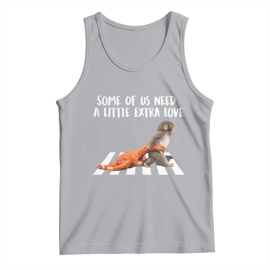 Punch Mokey Meme Tank Top Some Of Us Need a Little Extra Love TS14 Athletic Heather Print Your Wear