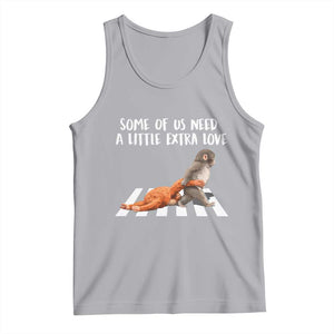 Punch Mokey Meme Tank Top Some Of Us Need a Little Extra Love TS14 Athletic Heather Print Your Wear