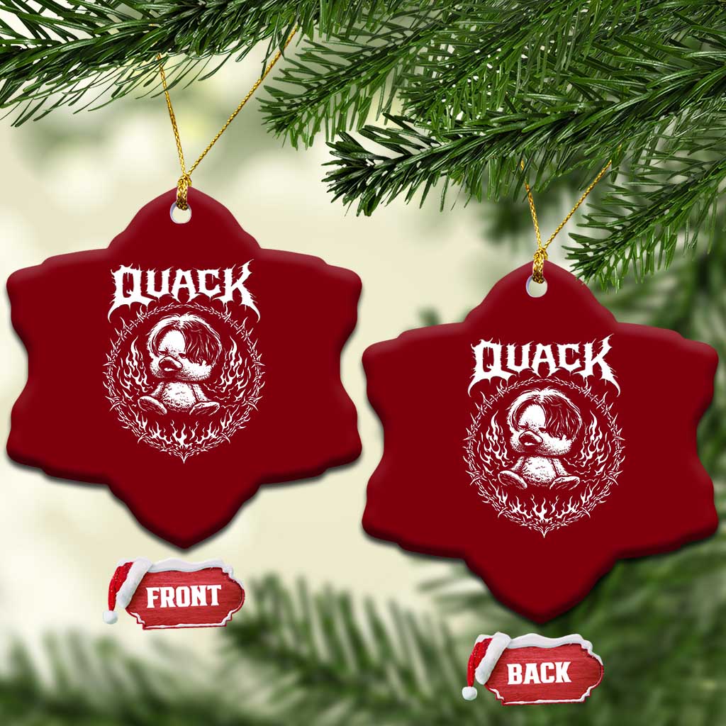 Funny Duck Metal Concert Ceramic Ornament Rock Music Quack Meme TS14 Print Your Wear