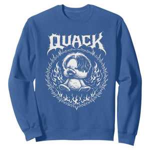 Funny Duck Metal Concert Sweatshirt Rock Music Quack Meme TS14 Royal Blue Print Your Wear
