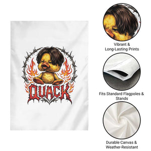 Funny Duck Metal Concert Garden Flag Rock Band Quack Meme TS14 Print Your Wear