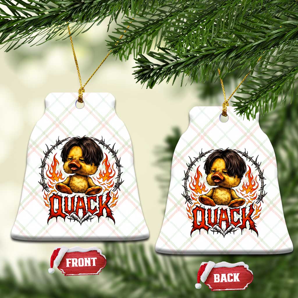Funny Duck Metal Concert Ceramic Ornament Rock Band Quack Meme TS14 Print Your Wear