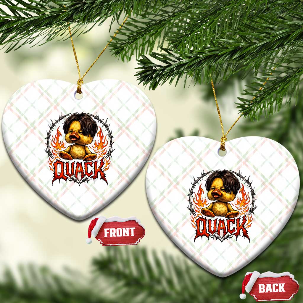 Funny Duck Metal Concert Ceramic Ornament Rock Band Quack Meme TS14 Print Your Wear