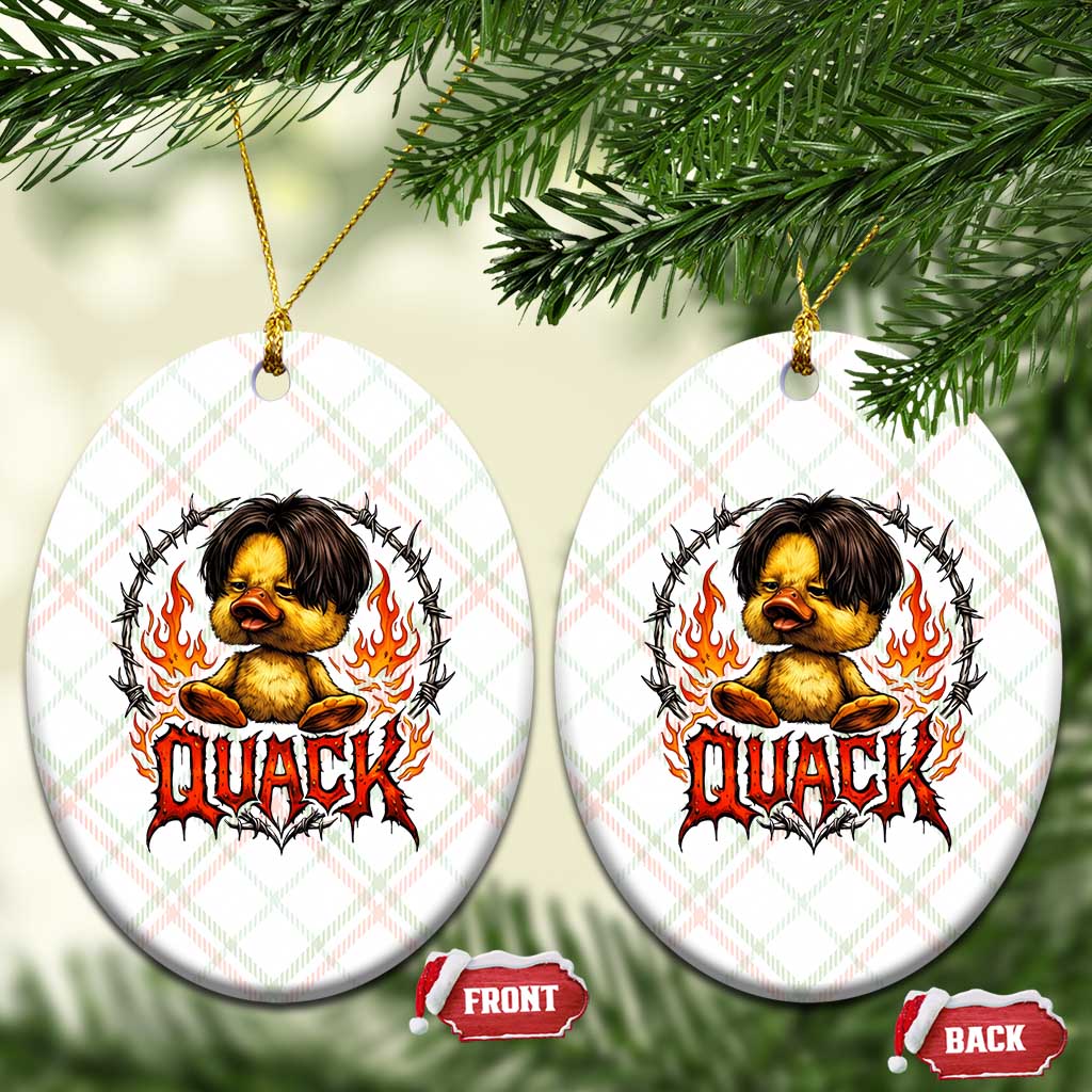 Funny Duck Metal Concert Ceramic Ornament Rock Band Quack Meme TS14 Print Your Wear