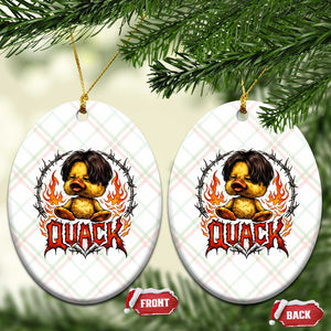 Funny Duck Metal Concert Ceramic Ornament Rock Band Quack Meme TS14 Print Your Wear
