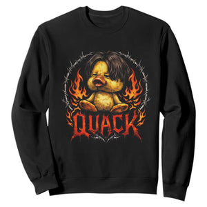 Funny Duck Metal Concert Sweatshirt Rock Band Quack Meme TS14 Black Print Your Wear